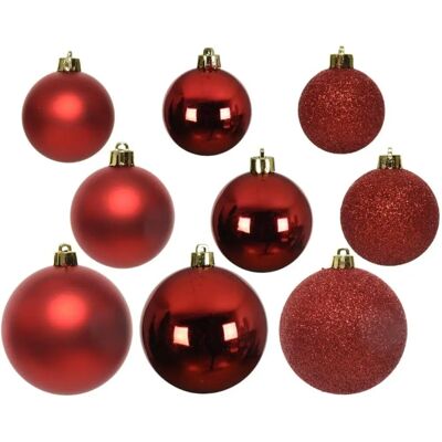 Decoris 26 Rote Weihnachtskugeln - Weihnachtsdekoration Decoris 26 Rote Weihnachtskugeln - Weihnachtsdekoration