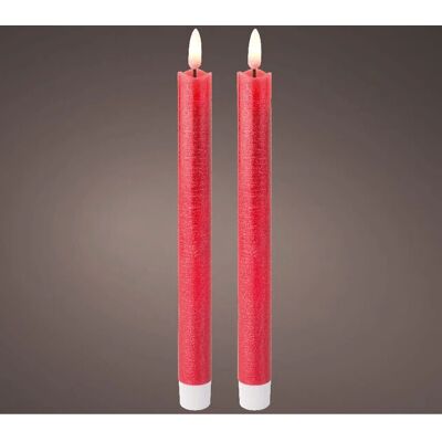 Kaemingk Lumineo Rote LED-Kerzen - Weihnachtsdeko Kaemingk Lumineo Rote LED-Kerzen - Weihnachtsdeko