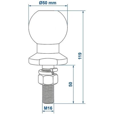 Pricenet M16 50mm Rolnicza hak do przyczepy Pricenet M16 50mm Rolnicza hak do przyczepy