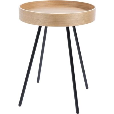 Zuiver Eichen Tablett Beistelltisch - Rund - 46,5cm - Holz Zuiver Eichen Tablett Beistelltisch - Rund - 46,5cm - Holz