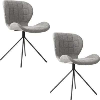 Zuiver Omg - 2 Sillas de Diseño Grises Claras - Interior Zuiver Omg - 2 Sillas de Diseño Grises Claras - Interior