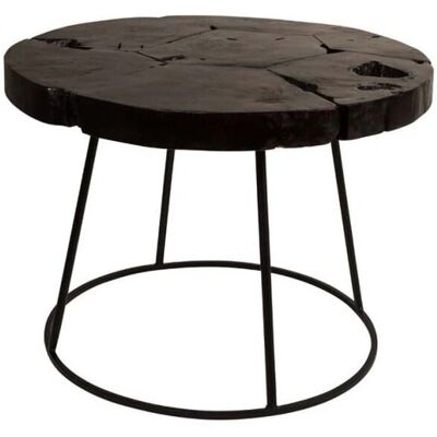 Dutchbone Kraton Beistelltisch - Massiv Teak & Eisen - 60x60x43cm Dutchbone Kraton Beistelltisch - Massiv Teak & Eisen - 60x60x43cm