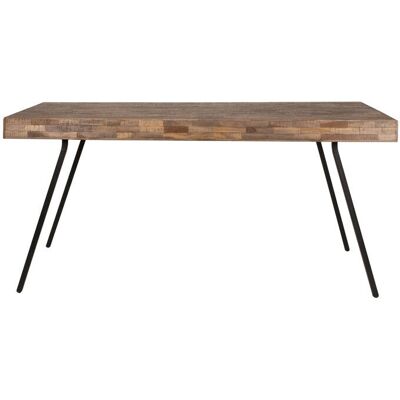 No name Suri - Mesa de comedor en teca reciclada - Estilo vintage - 160x78cm No name Suri - Mesa de comedor en teca reciclada - Estilo vintage - 160x78cm