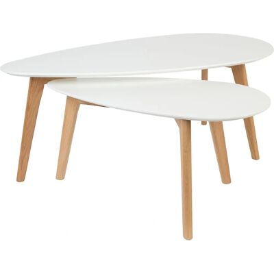White Label Living Set 2 Tavolini Ovali - Mobili Soggiorno White Label Living Set 2 Tavolini Ovali - Mobili Soggiorno