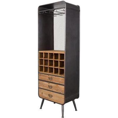 Dutchbone Vino Weinschrank - Modern, Antik-Finish, 56x38x170cm Dutchbone Vino Weinschrank - Modern, Antik-Finish, 56x38x170cm