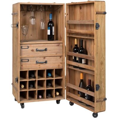 Dutchbone Lico Vintage Weinbar Schrank - 15 Flaschen Dutchbone Lico Vintage Weinbar Schrank - 15 Flaschen