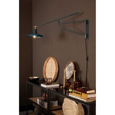 Dutchbone Hector - Lampada da parete regolabile turchese e ottone Dutchbone Hector - Lampada da parete regolabile turchese e ottone