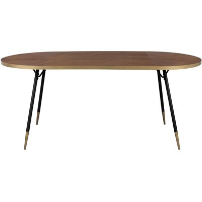 Mesa de comedor ovalada Denise - Estilo art déco, 6 asientos Mesa de comedor ovalada Denise - Estilo art déco, 6 asientos