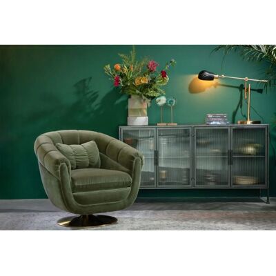 Dutchbone Olivengrüner Member Drehbarer Sessel - Klassischer Stil Dutchbone Olivengrüner Member Drehbarer Sessel - Klassischer Stil