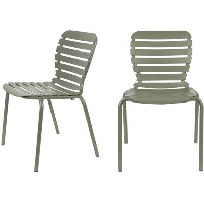 Zuiver Vondel - 2 Sedie da giardino - Verde Grigio - Esterno Zuiver Vondel - 2 Sedie da giardino - Verde Grigio - Esterno