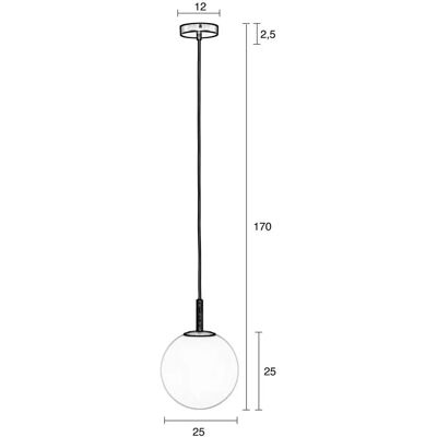 Lámpara colgante Zuiver Orion - 25cm Vidrio y Oro Lámpara colgante Zuiver Orion - 25cm Vidrio y Oro