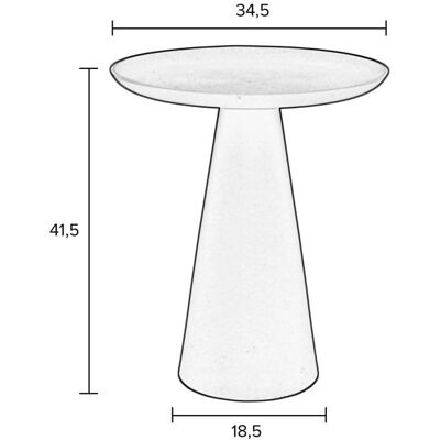No name Ringar - Runder Beistelltisch aus Aluminium ø34,5cm - Tisch No name Ringar - Runder Beistelltisch aus Aluminium ø34,5cm - Tisch