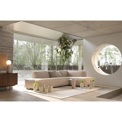 Zuiver Fat Freddy Großes Ecksofa Samt Creme - Sofa Zuiver Fat Freddy Großes Ecksofa Samt Creme - Sofa