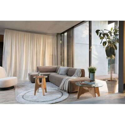 Zuiver Kobe runder Couchtisch Holz Glas 80x40cm - Couchtisch Zuiver Kobe runder Couchtisch Holz Glas 80x40cm - Couchtisch