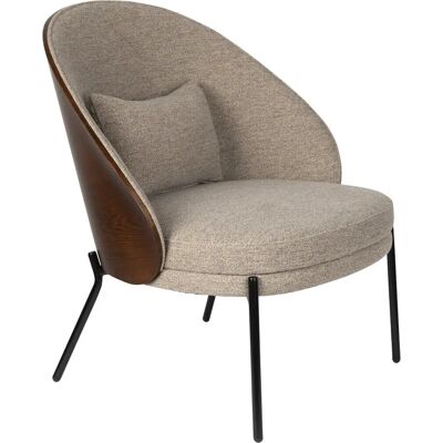 Dutchbone Rodin Retro Sessel - Stoff, Grau - 78x82cm Dutchbone Rodin Retro Sessel - Stoff, Grau - 78x82cm
