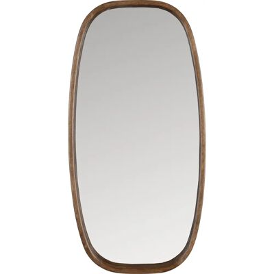 Miroir Nyko M de Zuiver - Verre, Cadre en Bois, Coins Arrondis - Publicité Miroir Nyko M de Zuiver - Verre, Cadre en Bois, Coins Arrondis - Publicité