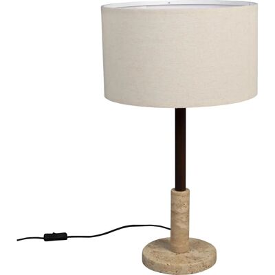 Dutchbone Jackson Stehlampe - Minimalistisches Holz Travertin Licht Dutchbone Jackson Stehlampe - Minimalistisches Holz Travertin Licht