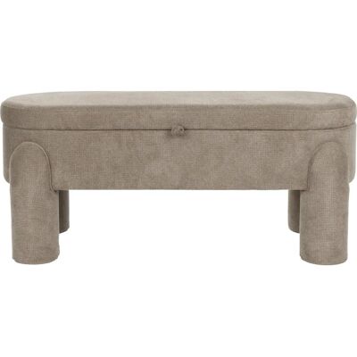 Orly 113cm Opbergbank - Bekleed met stoffen - Grijs Orly 113cm Opbergbank - Bekleed met stoffen - Grijs