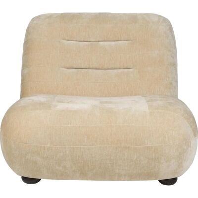 Dutchbone Wyatt - Sessel - Samt & Holz - Beige Dutchbone Wyatt - Sessel - Samt & Holz - Beige