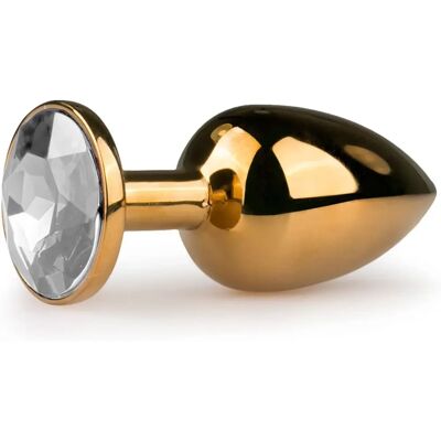 Easytoys Metal No.1 - Gouden Metaal Anale Plug met Kristal - 2,5cm Easytoys Metal No.1 - Gouden Metaal Anale Plug met Kristal - 2,5cm