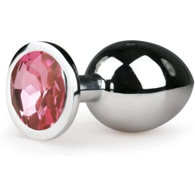 Sbírka Anální Easytoys - Kovový plug s růžovým diamantem - M Sbírka Anální Easytoys - Kovový plug s růžovým diamantem - M