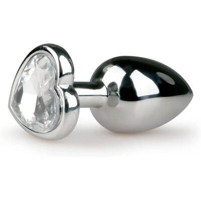 EasyToys Silver Heart Anal Plug - S EasyToys Silver Heart Anal Plug - S