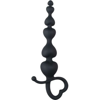 Easytoys Collection Anale - Poignée Cœur - 18,5cm - Noir - Perles anales Easytoys Collection Anale - Poignée Cœur - 18,5cm - Noir - Perles anales
