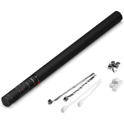 Cannoncino portatile di coriandoli MagicFX - 80cm Argento e Bianco - Canon confetti Cannoncino portatile di coriandoli MagicFX - 80cm Argento e Bianco - Canon confetti