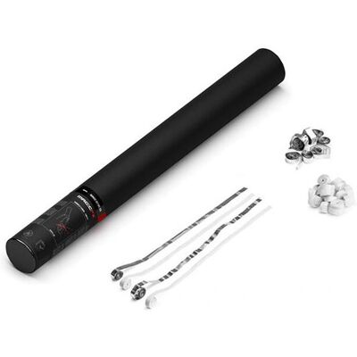 MagicFX Handbetriebene Konfetti-Kanone - 50cm - Silber & Weiß - Konfetti Cannon MagicFX Handbetriebene Konfetti-Kanone - 50cm - Silber & Weiß - Konfetti Cannon