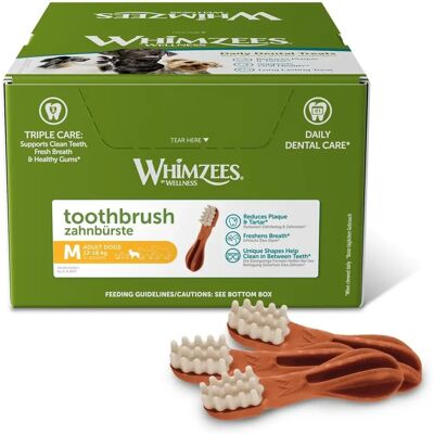Masticatore dentale per cani Whimzees - 11cm - Ingredienti naturali Masticatore dentale per cani Whimzees - 11cm - Ingredienti naturali