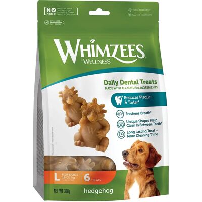 Whimzees Igel Großer Hundekausnack - Zahnpflegeleckerli für 18-27kg Whimzees Igel Großer Hundekausnack - Zahnpflegeleckerli für 18-27kg