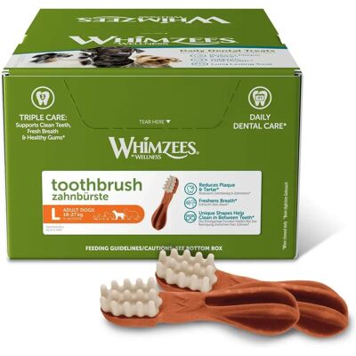 Whimzees Natural Dental Dog Treats Toothbrush Star Large - Dog Treats Whimzees Natural Dental Dog Treats Toothbrush Star Large - Dog Treats