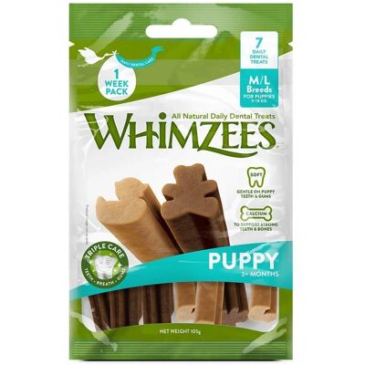 Mastic Dentale Cucciolo Whimzees M/L - Confezione da 7 Mastic Dentale Cucciolo Whimzees M/L - Confezione da 7