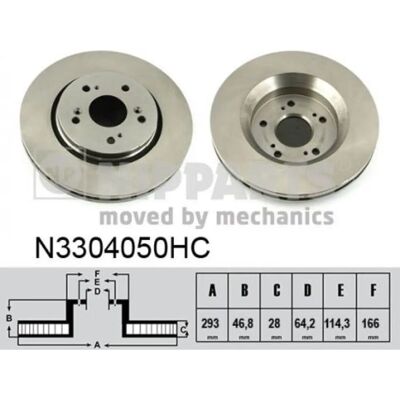 NIPPARTS Disque de Frein Honda - 45251-SWA-A20, 45251-SWE-000, 45251-SWW-G01, 45251-T1E-G00, 45251-T1E-G01 - Pièce de Frein - Publicité NIPPARTS Disque de Frein Honda - 45251-SWA-A20, 45251-SWE-000, 45251-SWW-G01, 45251-T1E-G00, 45251-T1E-G01 - Pièce de Frein - Publicité