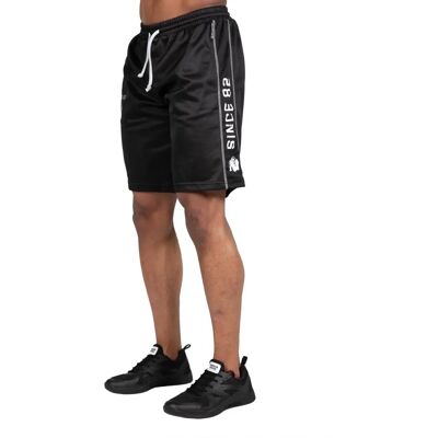 Gorilla Wear Mannen Functionele Mesh Shorts - Zwart/Wit - Shorts Gorilla Wear Mannen Functionele Mesh Shorts - Zwart/Wit - Shorts