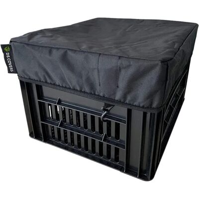 Housse de panier vélo DS COVERS Noire 35x45cm - Fietskrathoes - Publicité Housse de panier vélo DS COVERS Noire 35x45cm - Fietskrathoes - Publicité