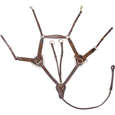 HORKA Pferdebrustschutz - Braun/gold - Schnelle Fixierung mit Clips HORKA Pferdebrustschutz - Braun/gold - Schnelle Fixierung mit Clips