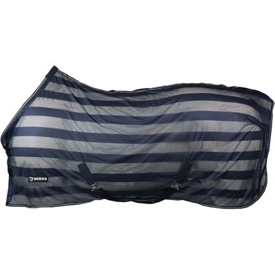HORKA Tissu Anti-Mouches pour Chevaux - Rayé, Ajustable, Matelassé - Publicité HORKA Tissu Anti-Mouches pour Chevaux - Rayé, Ajustable, Matelassé - Publicité