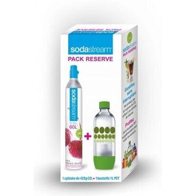 SodaStream 3011081 Carbonateur - Bouteille PET Verte et Cylindre 60L CO2 SodaStream 3011081 Carbonateur - Bouteille PET Verte et Cylindre 60L CO2