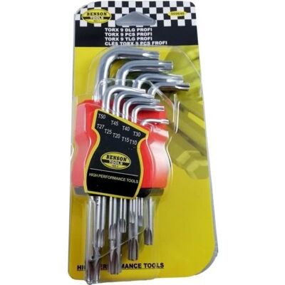Generic - T10-T50 - Chrome Vanadium - Jeu de clés Torx - Publicité Generic - T10-T50 - Chrome Vanadium - Jeu de clés Torx - Publicité
