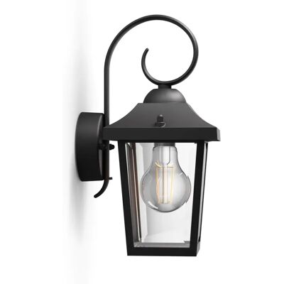 Lámpara de Pared Exterior Philips - Vintage Negro Aluminio 60W IP44 Lámpara de Pared Exterior Philips - Vintage Negro Aluminio 60W IP44
