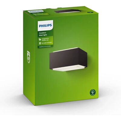Philips Oświetlenie zewnętrzne na ścianę - Antracyt - Wodoodporne Philips Oświetlenie zewnętrzne na ścianę - Antracyt - Wodoodporne