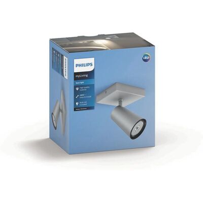 Philips Overflade LED Spot - Sølv Aluminium - 10W - Justerbar Philips Overflade LED Spot - Sølv Aluminium - 10W - Justerbar