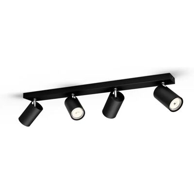 Philips Preto 4-Spot Luz de Superfície - Ajustável - Iluminação Interna Moderna Philips Preto 4-Spot Luz de Superfície - Ajustável - Iluminação Interna Moderna