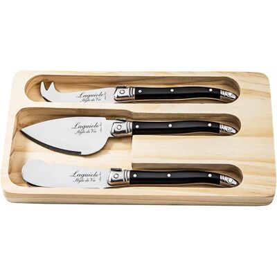 Laguiole Style de Vie Osteknivesett - Svart - 3 deler Laguiole Style de Vie Osteknivesett - Svart - 3 deler