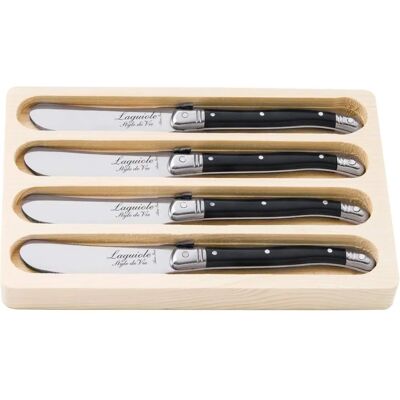 Laguiole Style de Vie Svart Smørkniv Sett 4 - Elegant og Funksjonell Laguiole Style de Vie Svart Smørkniv Sett 4 - Elegant og Funksjonell
