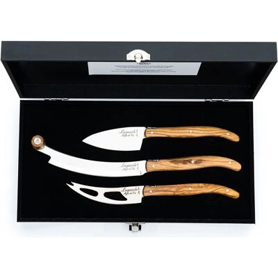 Laguiole Style de Vie Oliventre Ostehøvel Sett - 3 stk Laguiole Style de Vie Oliventre Ostehøvel Sett - 3 stk