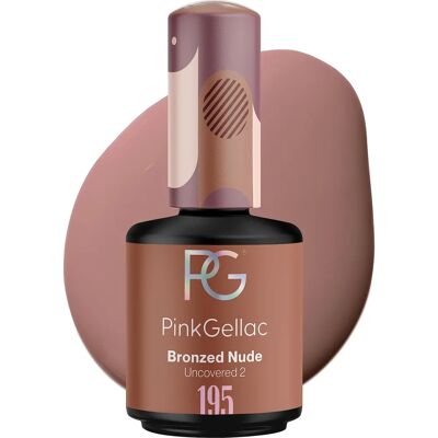 Pink Gellac - 195 Bronzed Nude - Fini crème - 15 ml - Gel vernis - Publicité Pink Gellac - 195 Bronzed Nude - Fini crème - 15 ml - Gel vernis - Publicité