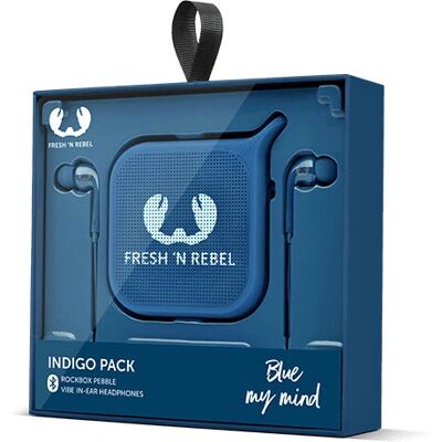 Altavoz portátil Indigo con auriculares y micrófono - Pack Regalo Altavoz portátil Indigo con auriculares y micrófono - Pack Regalo