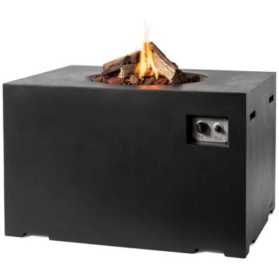 Happy Cocooning Schwarzer Rechteckiger Feuertisch - Feuerstelle für Außen Happy Cocooning Schwarzer Rechteckiger Feuertisch - Feuerstelle für Außen